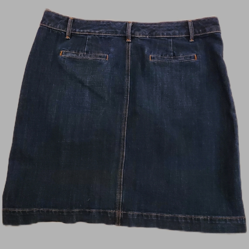 Talbots Dark Blue Denim Skirt - Picture 3 of 7